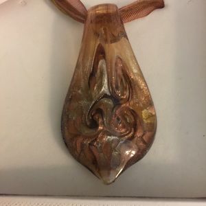 🌷SALE🌷Handblown Glass Teardrop Pendant NIB